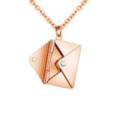 Fashion Jewelry Envelop Necklace Pendant Necklace Women Envelope Lover Letter Pendant Best Gifts For Girlfriend